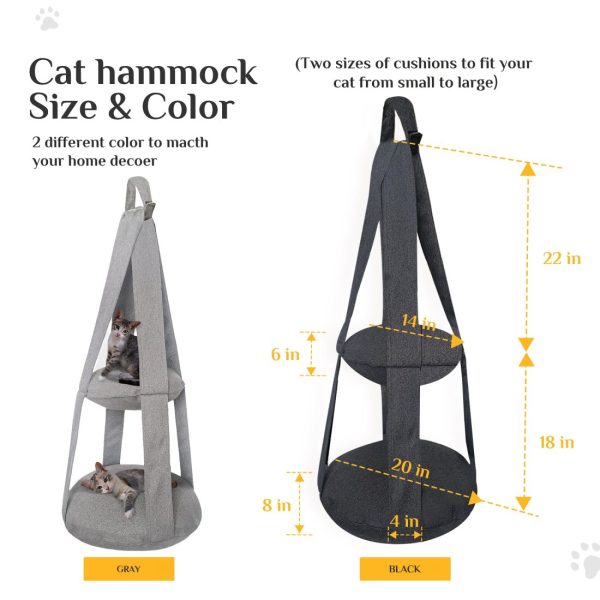 Cat Hammock - Comfortable and Durable Hanging Kitty Hammock - Image 4