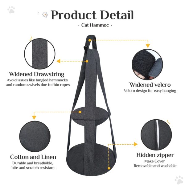 Cat Hammock - Comfortable and Durable Hanging Kitty Hammock - Image 3