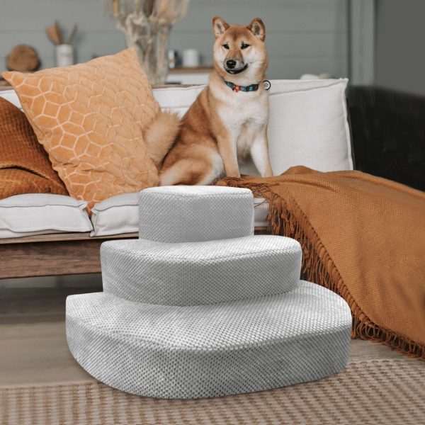 Corduroy Pet Stairs - Non-slip 3 Tiers for Easy Access - Image 6