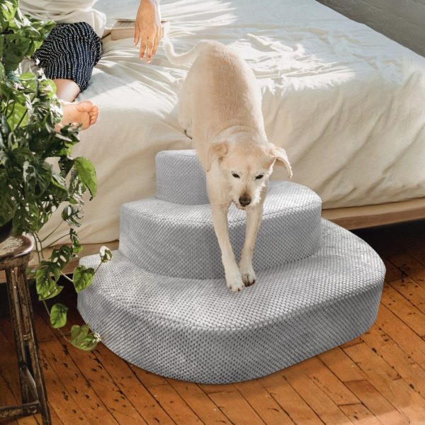 Corduroy Pet Stairs - Non-slip 3 Tiers for Easy Access - Image 7