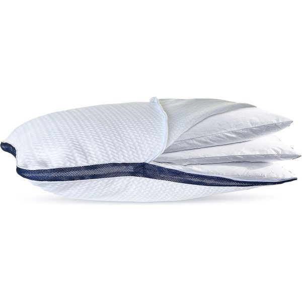 Adjustable Bed Pillows with Removable Bamboo Pillowcase