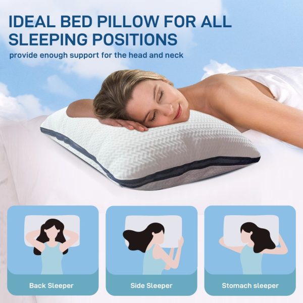 Adjustable Bed Pillows with Removable Bamboo Pillowcase - Image 10