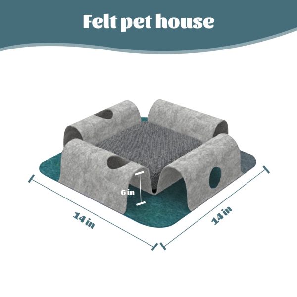 2-in-1 Cat Tunnel Bed with Play Nest Cave Tunnels for Cats & Kittens - Image 12