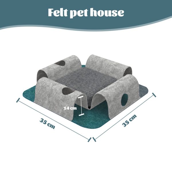 2-in-1 Cat Tunnel Bed with Play Nest Cave Tunnels for Cats & Kittens - Image 13