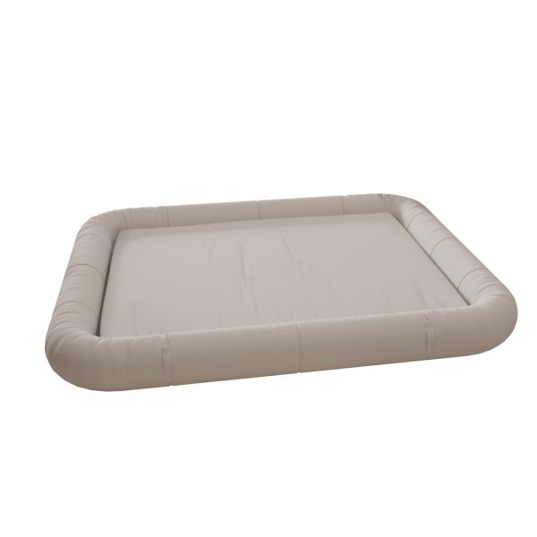 Foldable Floor Couch Bed for Living Room, Beige Micro Fabric - Image 14