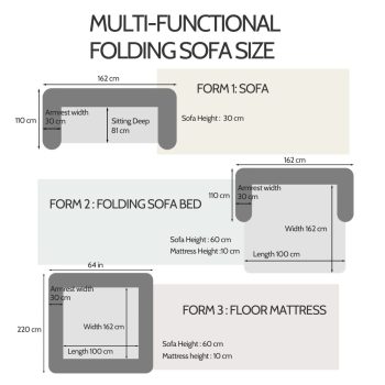 foldable floor couch bed 356