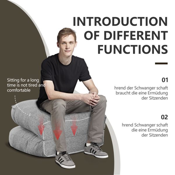Giant Lazy Floor Sofa Bed for Adults - Adjustable Fold Out Futon Couch - Image 4