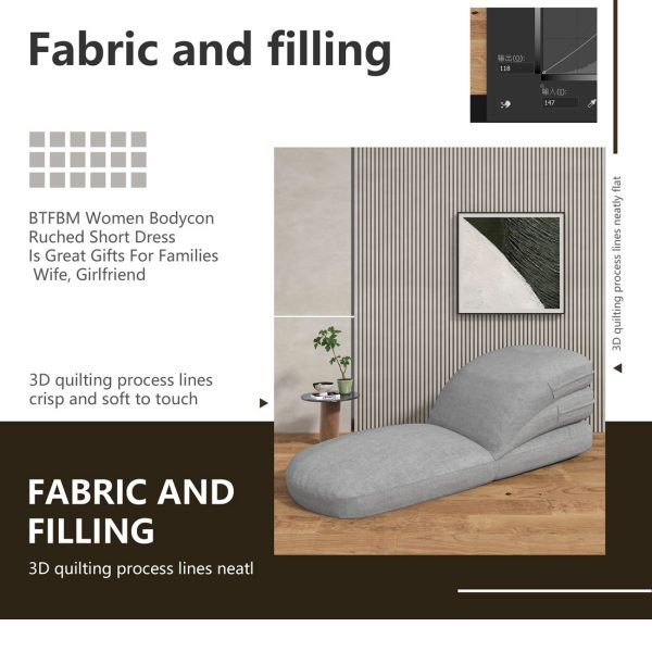 Giant Lazy Floor Sofa Bed for Adults - Adjustable Fold Out Futon Couch - Image 8