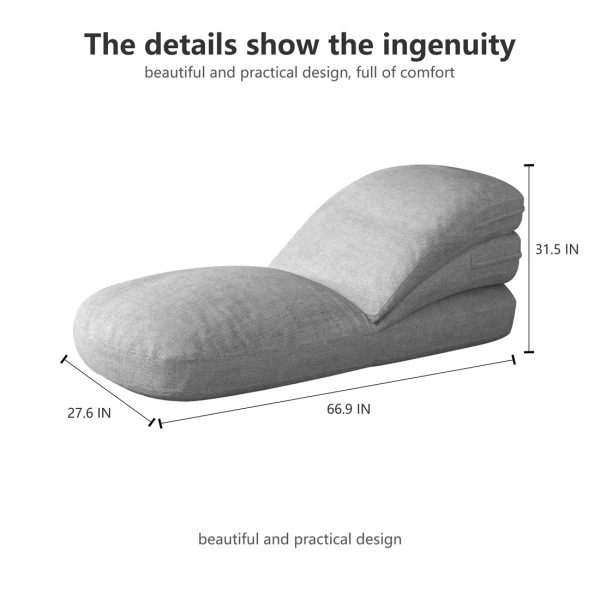 Giant Lazy Floor Sofa Bed for Adults - Adjustable Fold Out Futon Couch - Image 11