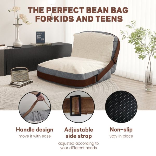 Kids Floor Sofa Chair Comfy Couch Sleeper for Bedroom - Image 9