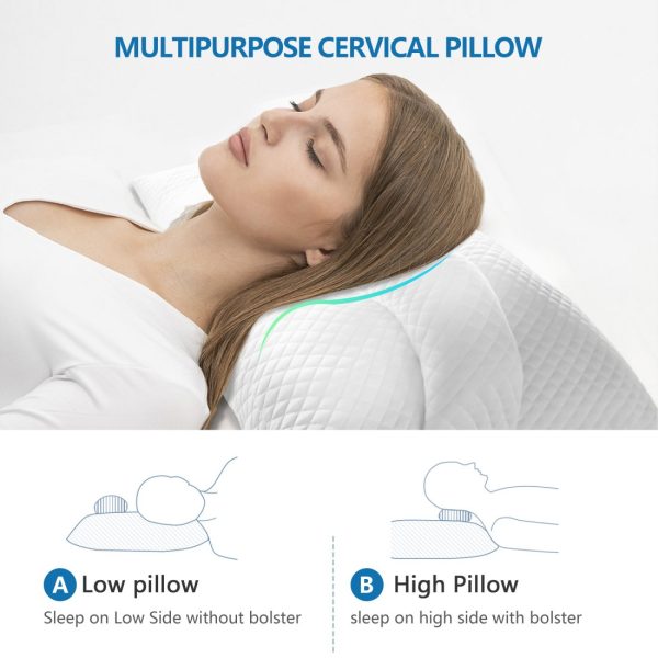 Cervical Pillow for Neck Pain Relief, Side Sleeper Pillow - Image 3
