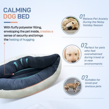 pod shape anti anxiety dogs bed 430