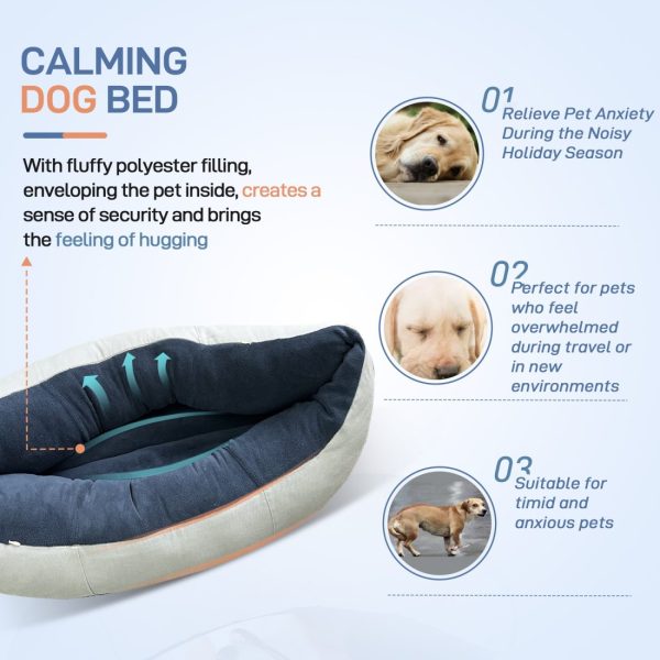 Anxiety-Relief Cat Bed for Small/Medium Pets - Cozy, Washable - Image 8