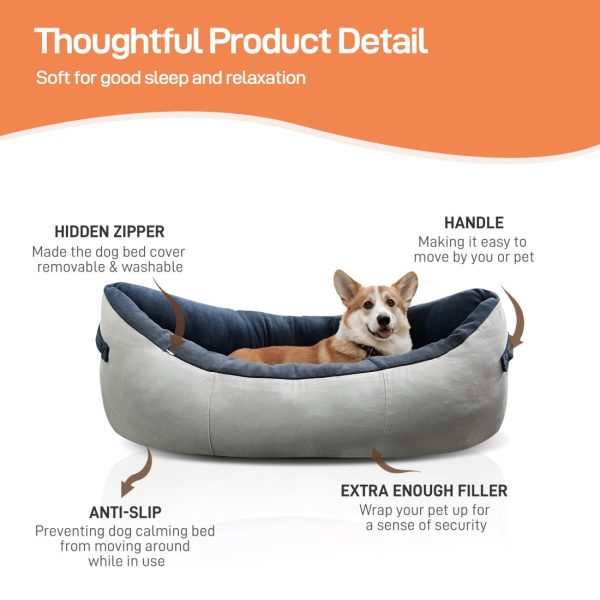 Anxiety-Relief Cat Bed for Small/Medium Pets - Cozy, Washable - Image 11