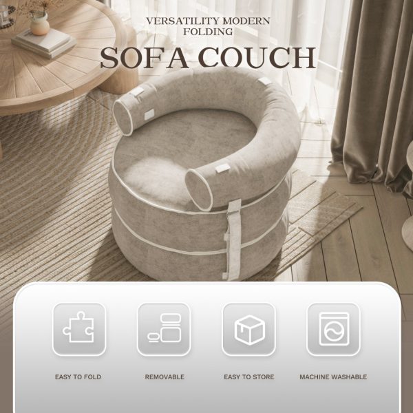 Lazy Floor Sofa Chair for Bedroom Living Room Balcony - Image 8