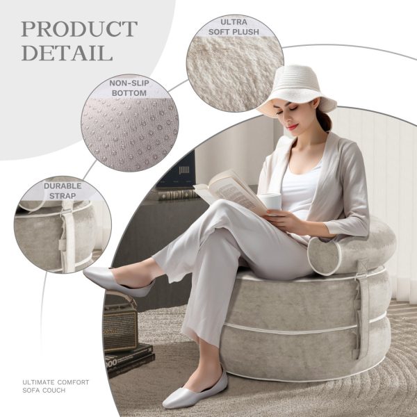 Lazy Floor Sofa Chair for Bedroom Living Room Balcony - Image 9