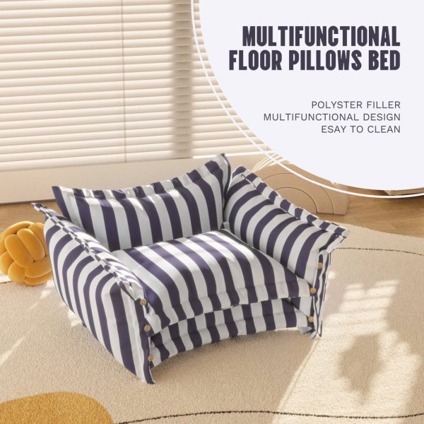 Foldable Kids Sofa Couch Upholstered 2 in 1 Flip Open Seat - Image 12