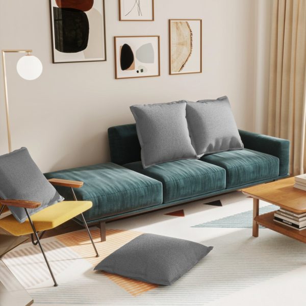 Convertible Floor Cushion Set with Zipper for Indoor Outdoor Seating - Image 7