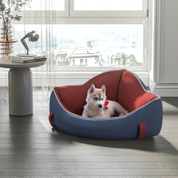 Calming Pet Bed for Small to Medium Pets with Non-Slip Bottom - Image 2