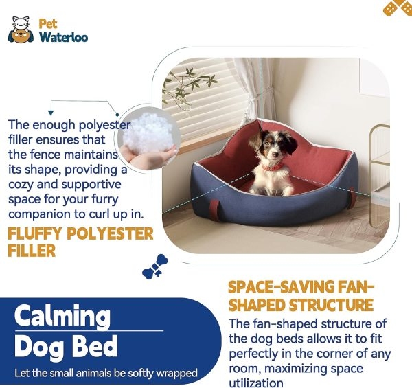 Calming Pet Bed for Small to Medium Pets with Non-Slip Bottom - Image 3