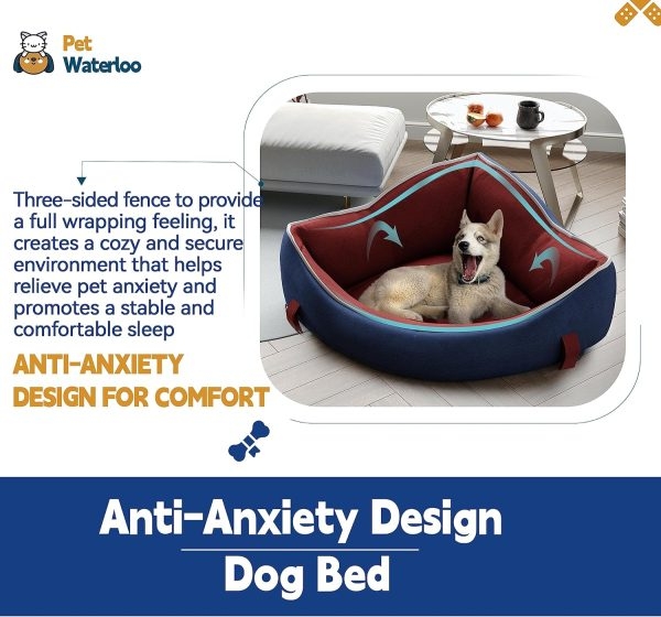 Calming Pet Bed for Small to Medium Pets with Non-Slip Bottom - Image 4