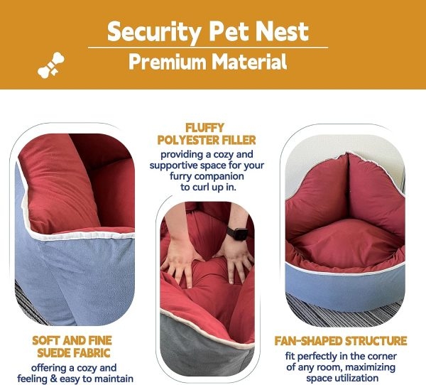 Calming Pet Bed for Small to Medium Pets with Non-Slip Bottom - Image 6