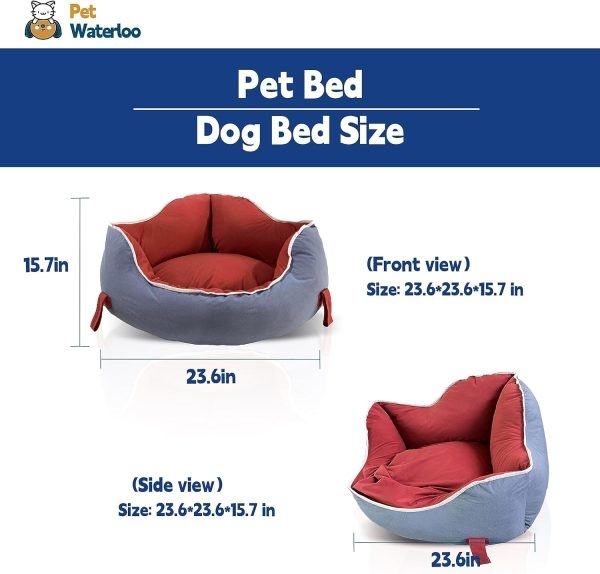 Calming Pet Bed for Small to Medium Pets with Non-Slip Bottom - Image 7