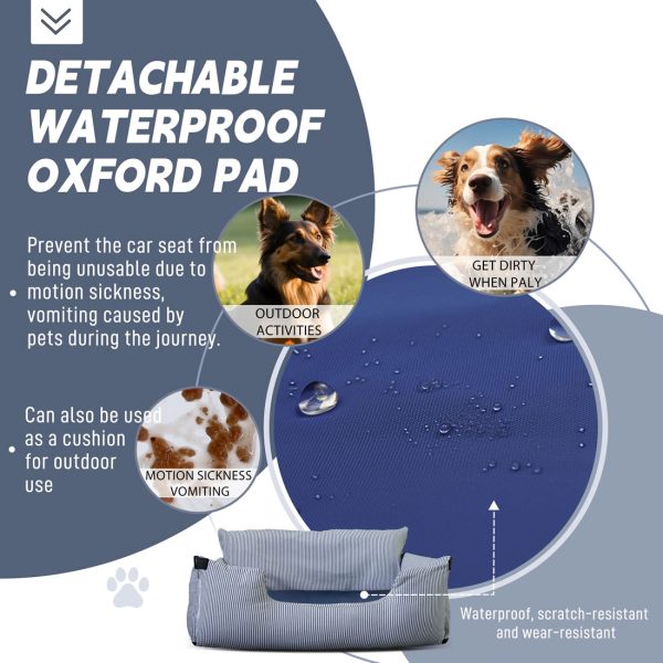 Pet Travel Booster Seat for Dogs with Waterproof Pad - Image 12