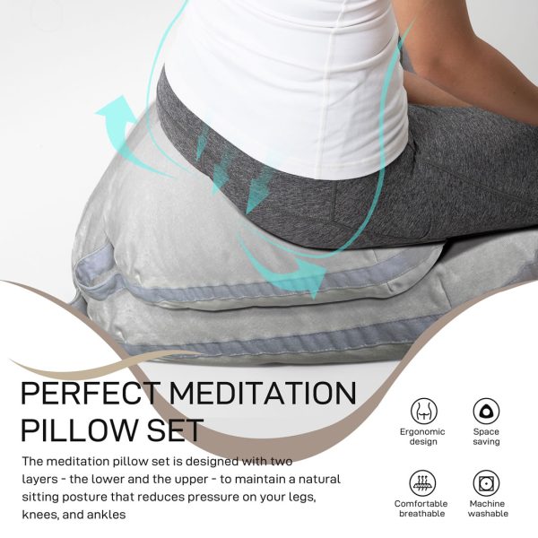 Comfortable Meditation Cushion Set for Mindfulness and Yoga Practice - Image 9