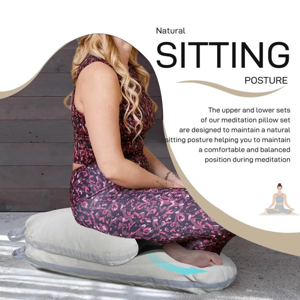 Comfortable Meditation Cushion Set for Mindfulness and Yoga Practice - Image 8
