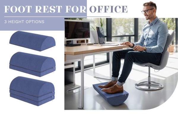 Adjustable Foot Rest for Pain Relief - Office Desk Stool - Image 5