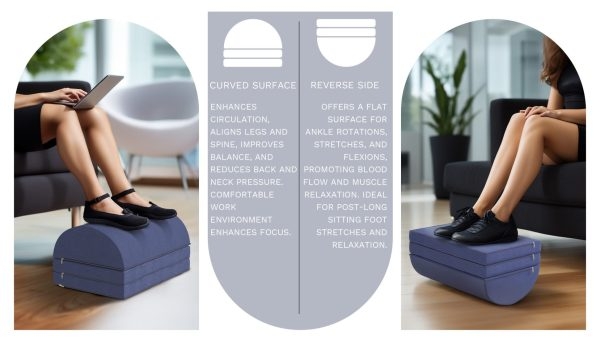 Adjustable Foot Rest for Pain Relief - Office Desk Stool - Image 8