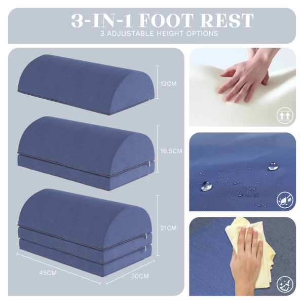 Adjustable Foot Rest for Pain Relief - Office Desk Stool - Image 11
