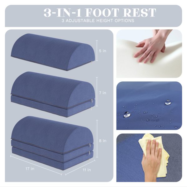 Adjustable Foot Rest for Pain Relief - Office Desk Stool - Image 13