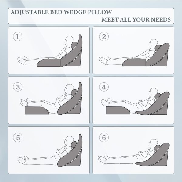 Bed Wedge Pillow Set for Surgery Recovery, Neck and Back Support - Image 12