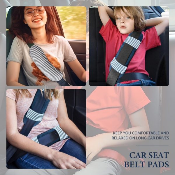 Car Seat Belt Protector Pad, Soft Seatbelt Cover for Shoulder Cushion - Image 2