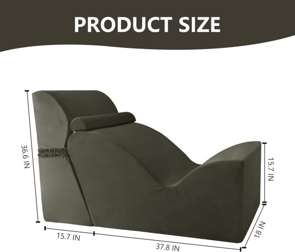 Curved Chaise Lounge Chair for Yoga and Relaxation - Image 4