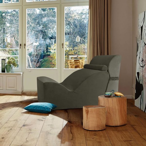 Curved Chaise Lounge Chair for Yoga and Relaxation - Image 11