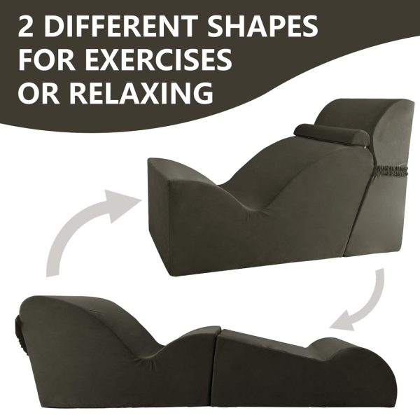 Curved Chaise Lounge Chair for Yoga and Relaxation - Image 8