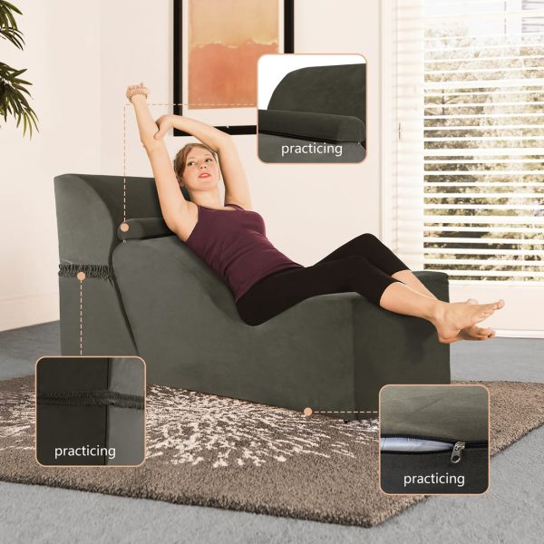 Curved Chaise Lounge Chair for Yoga and Relaxation - Image 5