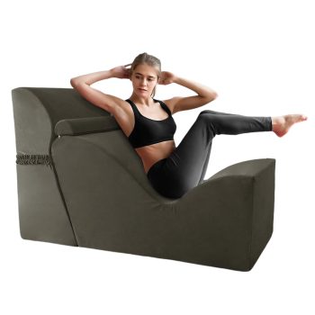 Curved Chaise Lounge Chair for Yoga and Relaxation