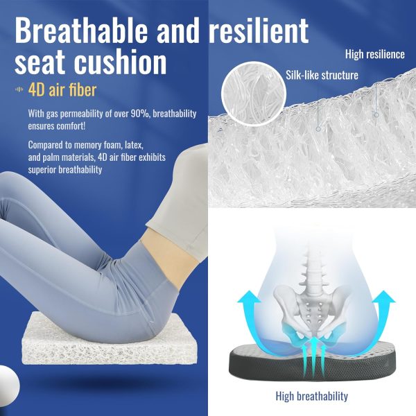 Breathable Support Seat Cushion for Pressure Relief - Image 3