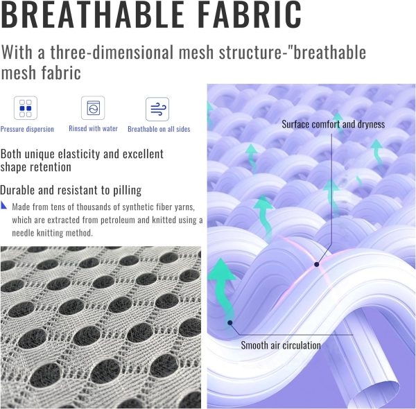 Breathable Support Seat Cushion for Pressure Relief - Image 5