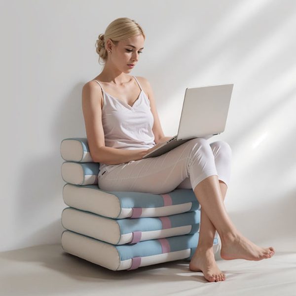 creative seat cushion folding floor bed 09