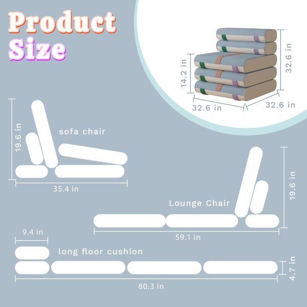 Multi-functional Creative Seat Cushion Folding Floor Bed - Image 9