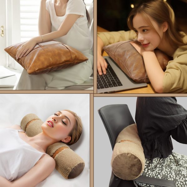 Faux Leather Pillow Covers Set Home Decorative Pillowcase 3 Pcs Sets - Image 2
