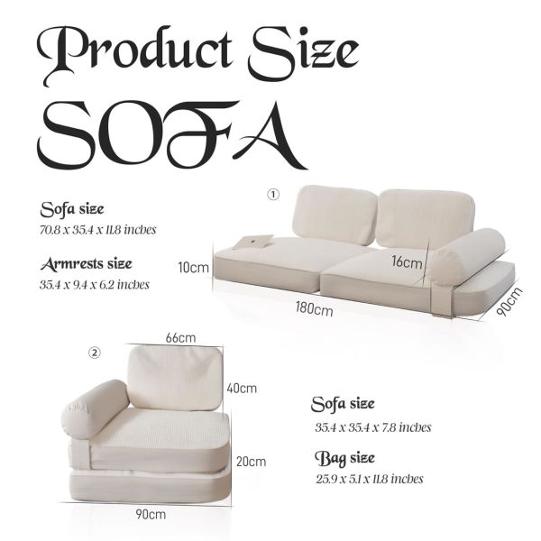 Foldable Reading Nook Cushion for Cozy Floor Seating - Image 4