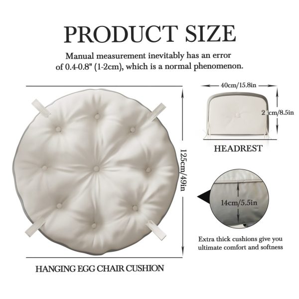 Hanging Chair Cushion - Comfortable and Stylish Egg Chair Pad - Image 5