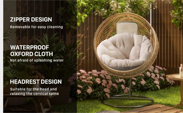 Hanging Chair Cushion - Comfortable and Stylish Egg Chair Pad - Image 10