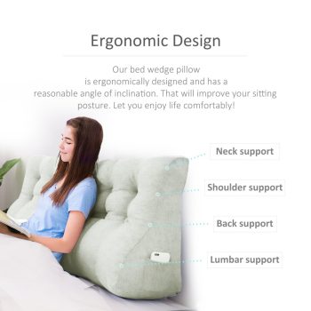 headboard pillow large wedge bolster 756